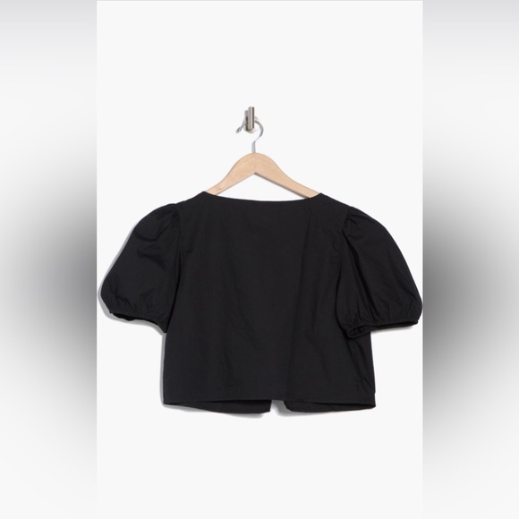 Abound Black Smocked‎ Ruffle Strap Crop Top | Size XS NWT - Picture 4 of 5